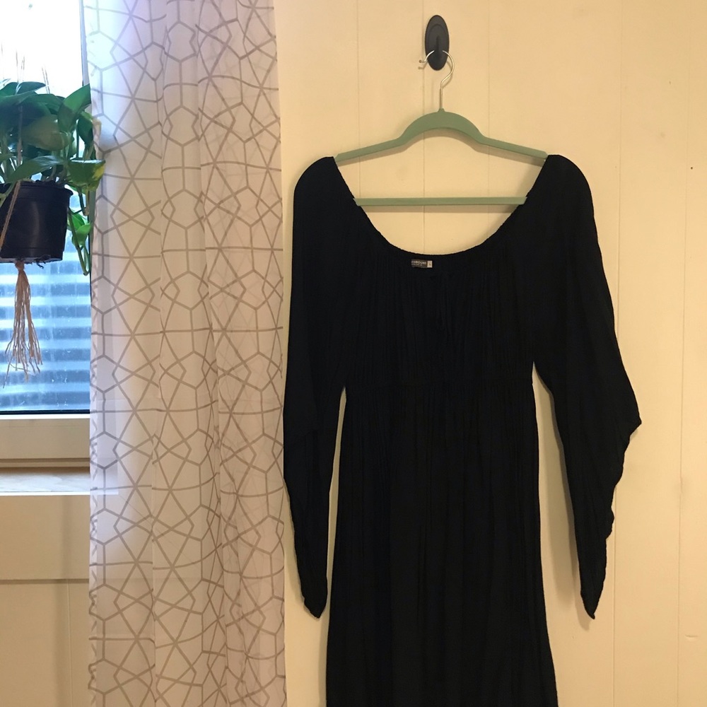 Off-the-shoulder Black Dress
